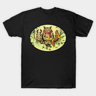 Christmas Woodland Critters with Hot Drinks and Woolies T-Shirt